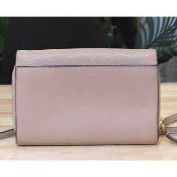 AUTHENTIC TORY BURCH NUDE MCGRAW SHOULDER/CROSSBODY HANDBAG - Picture 4 of 10